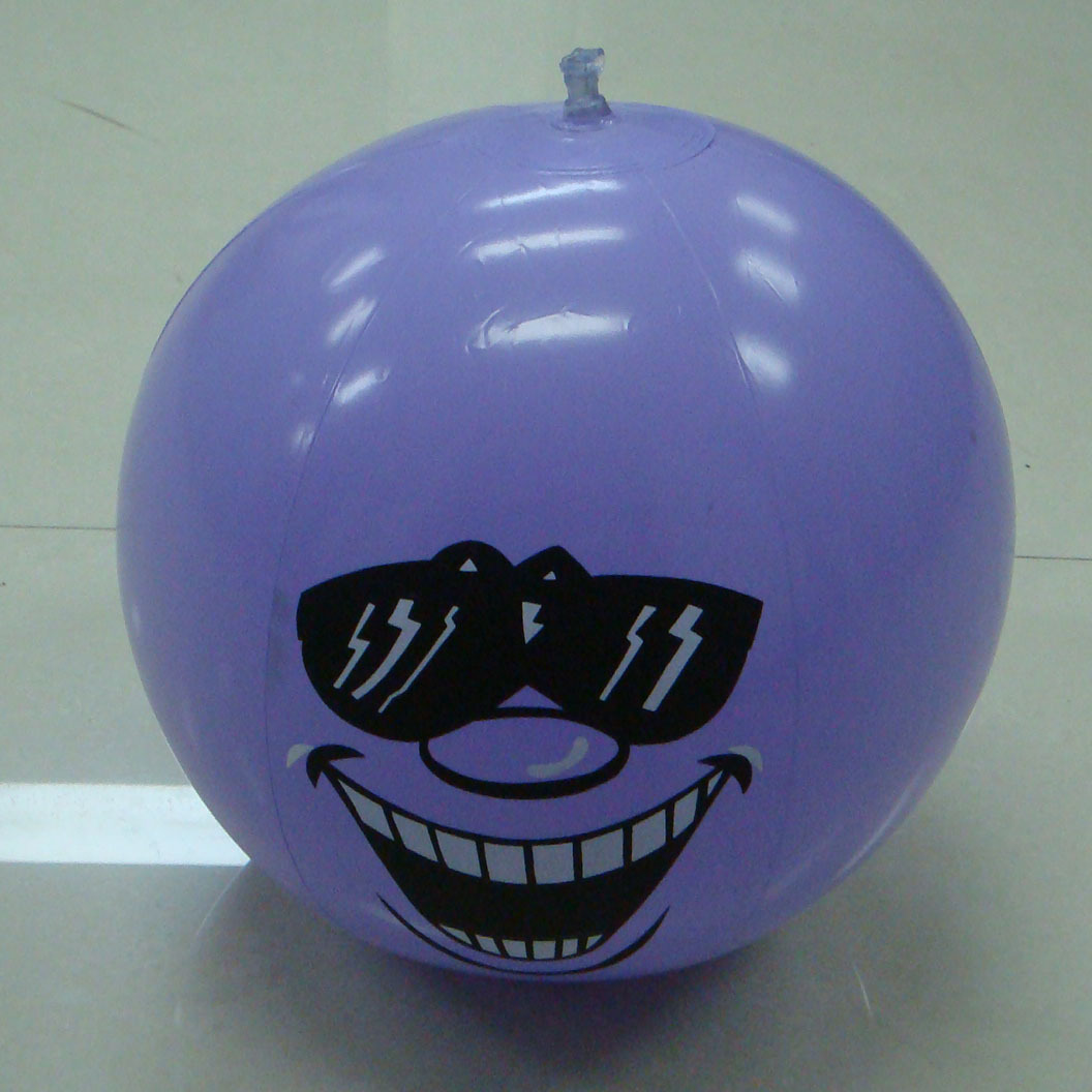 6片沙滩球黑色黄色pvc吹气球喷水球充气广告模型球