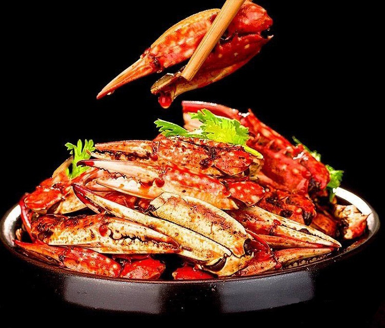 麻辣蟹钳开袋即食海鲜熟食280g每盒蟹脚 香辣螃蟹腿蟹肉 麻辣蟹脚