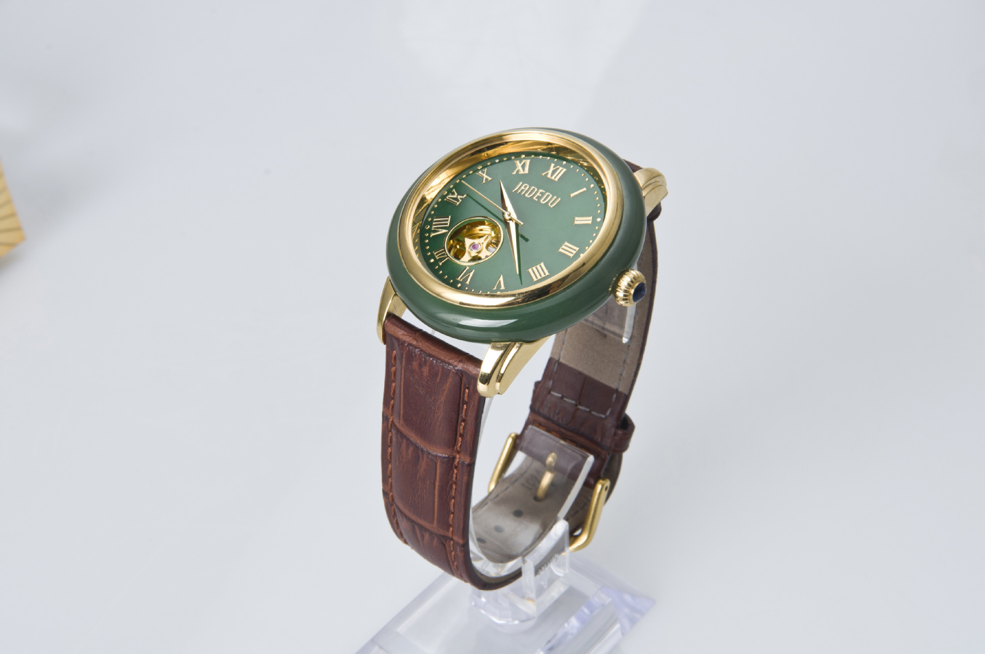 创意时尚男款手表陀飞轮批发厂家直供 a货玉石和田碧玉手表一件代