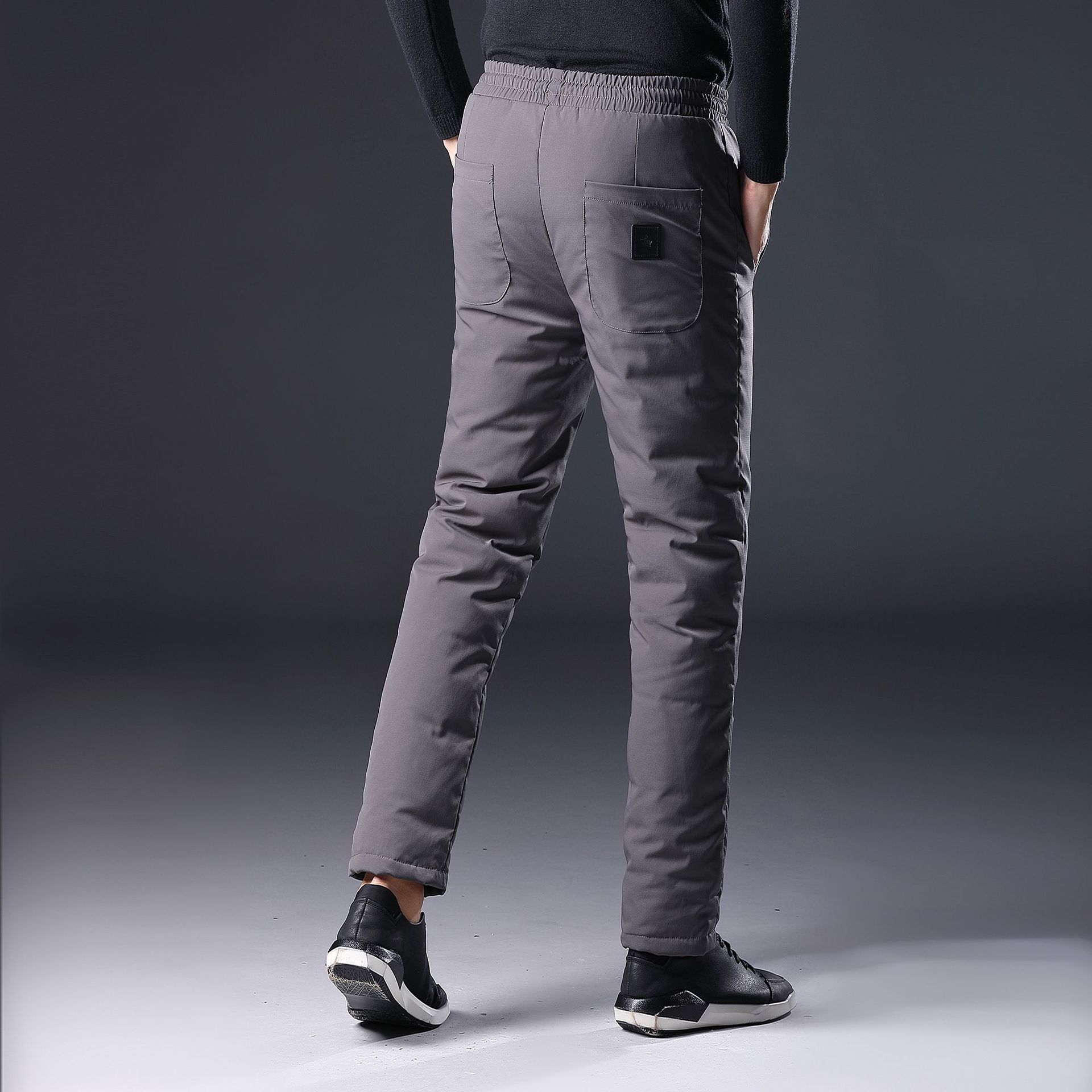 冬季新款男士羽绒裤外穿加厚保暖中老年休闲白鸭绒棉裤厂家直销