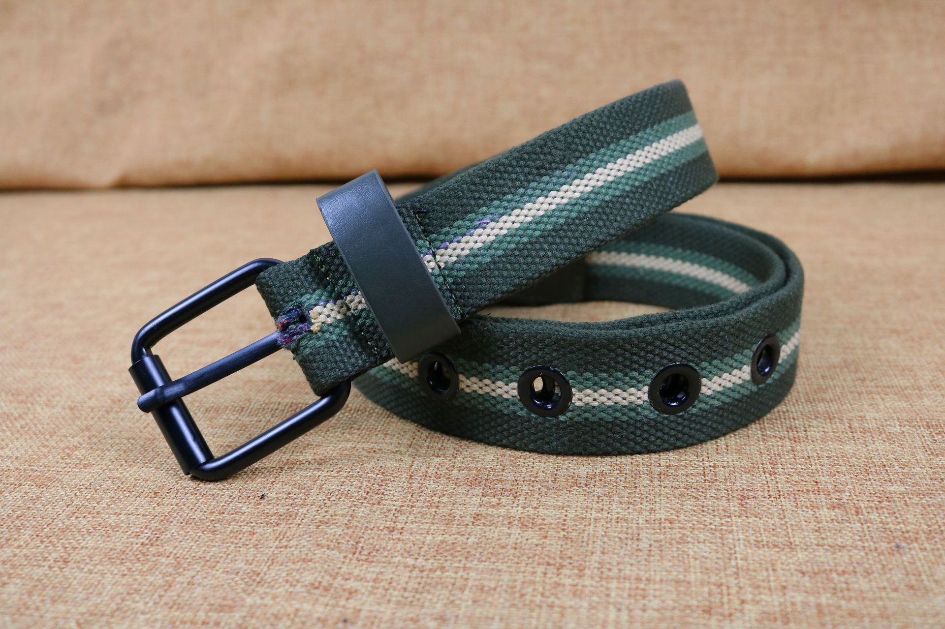 帆布腰带男 韩版简约百搭个性潮人休闲裤带学生针扣皮带男青年