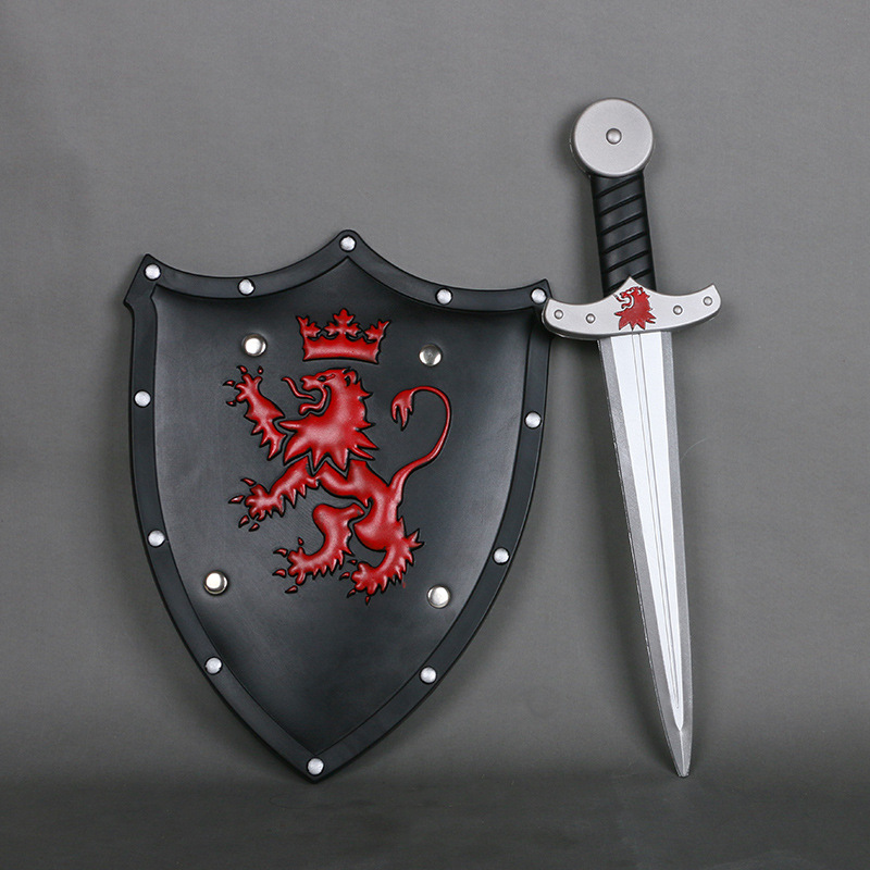 玩具兵器 小男孩刀剑盾牌组合模型 安全环保pu橡胶软质 骑士武器