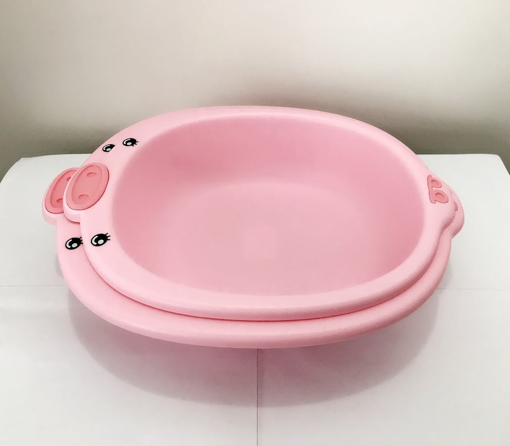 jkc-5538卡通猪脸盆 塑料盆加厚婴儿洗脸盆 宝宝可爱塑料盆批发