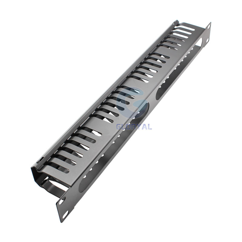 24档理线架 19英寸机架式 1u网络理线架 金属24档理线器