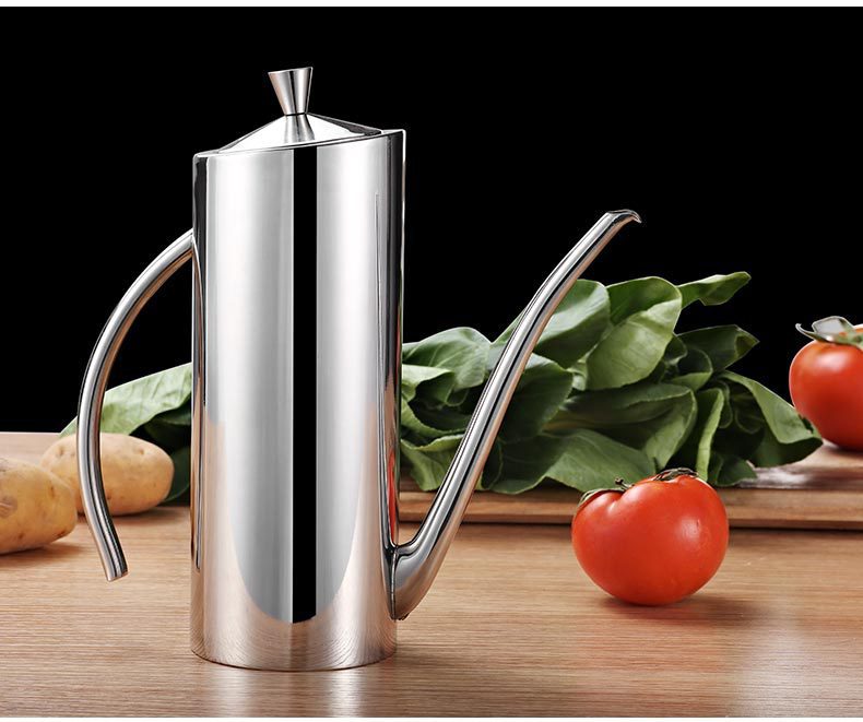 304不锈钢油壶 长嘴油壶 加厚防漏油瓶 厨房用品 油醋瓶 酱油壶