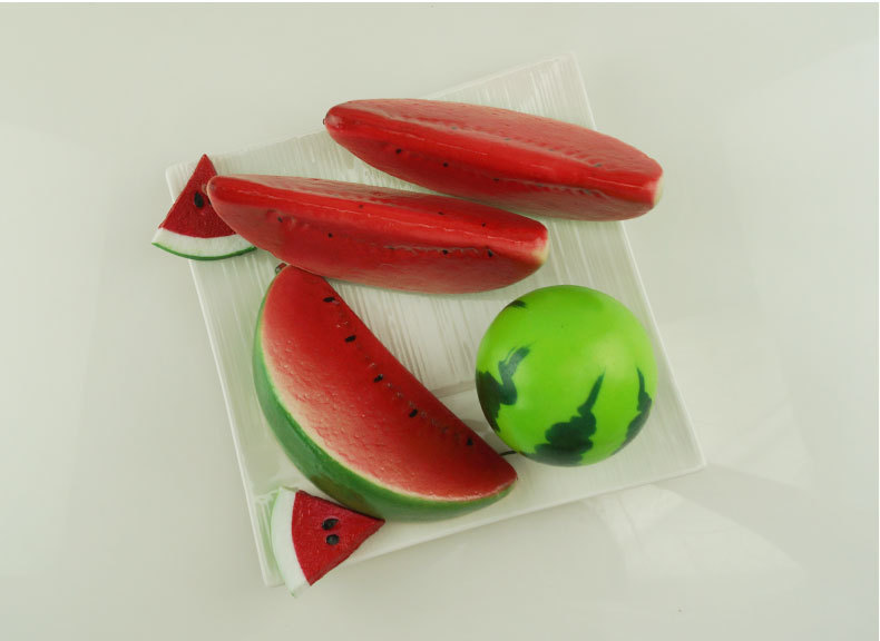 仿真大西瓜模型假西瓜片塑料假水果蔬菜摄影装饰摆设道具现货供应