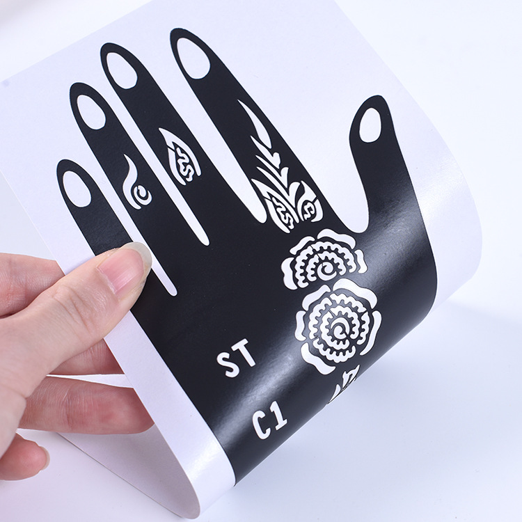 India Nepal HN Tattoo Palm Template Inkjet Painting Hollow Large Template Hand Template Design