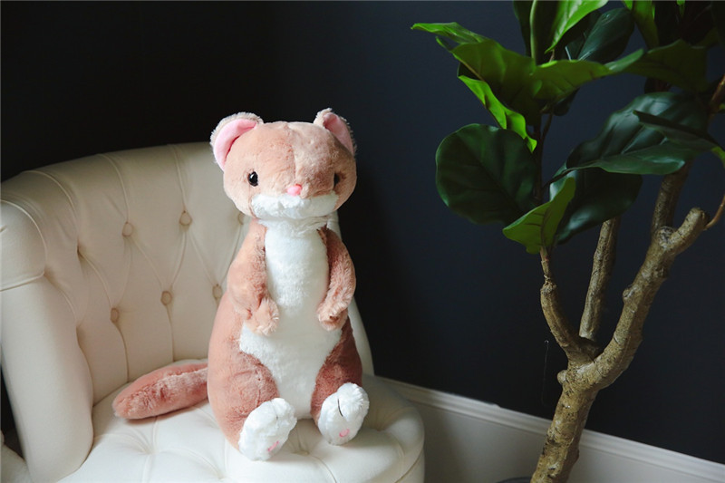 仿真可爱卡通站姿雪貂毛绒玩具布娃娃公仔情侣个性生日礼物