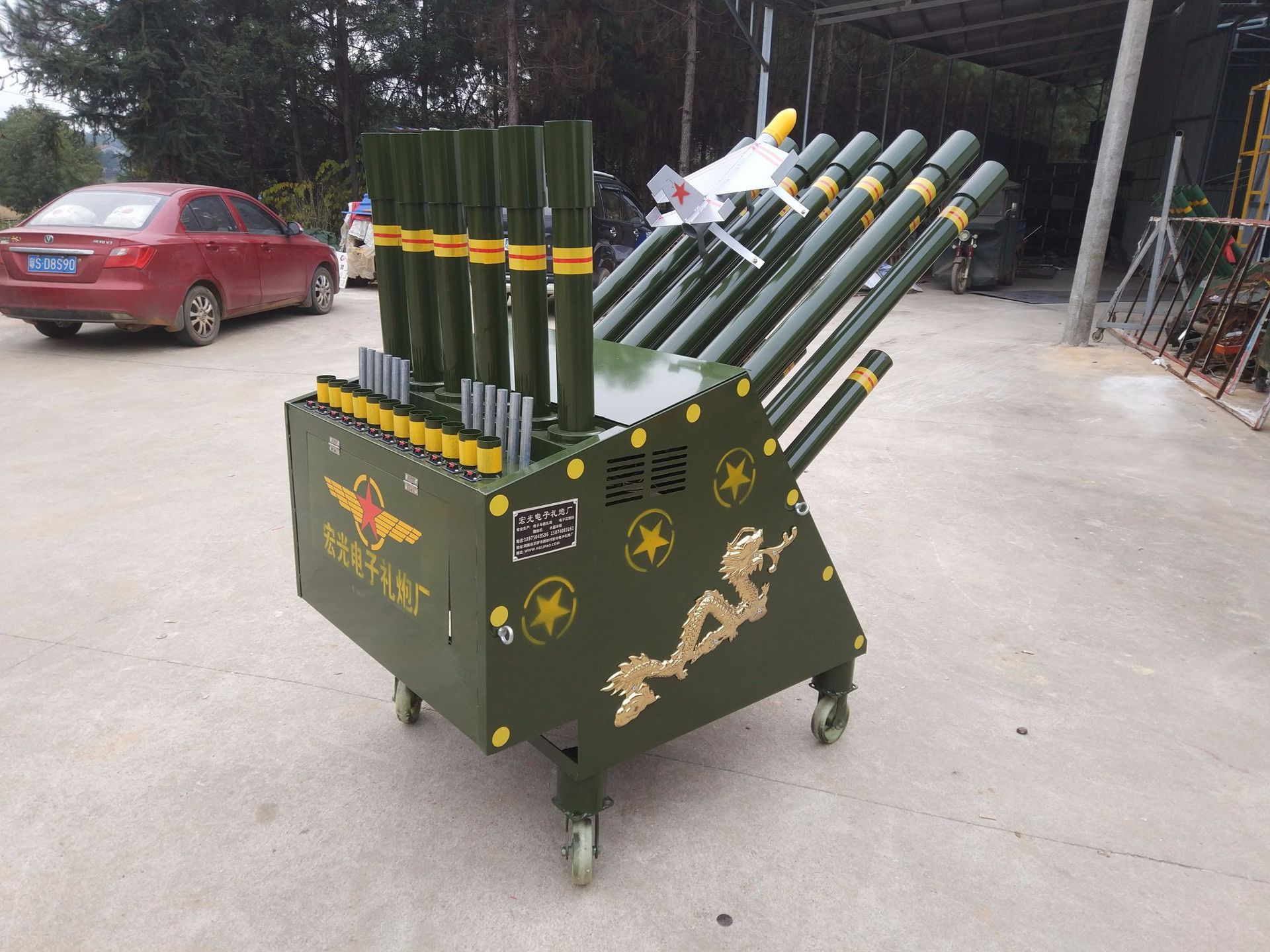 移动式车载电子礼炮/花炮/鞭炮一体机婚庆白事电子礼炮机可打彩烟