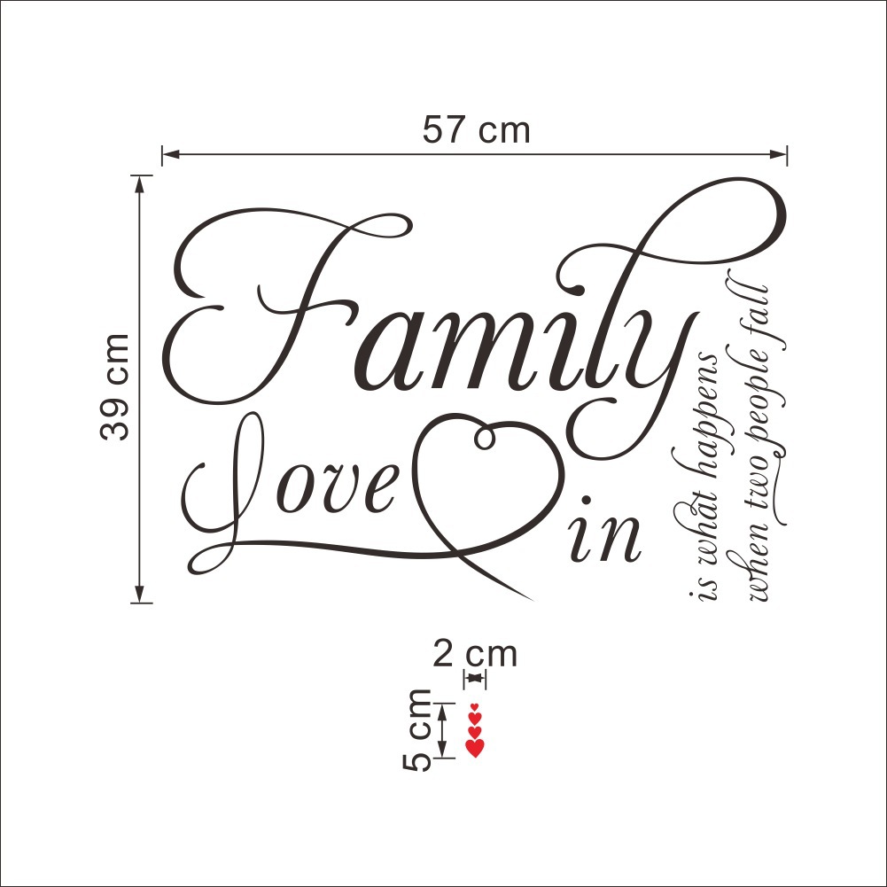 新款【family】精雕英文字母墙贴 创意家庭客厅装饰背景贴zy8353