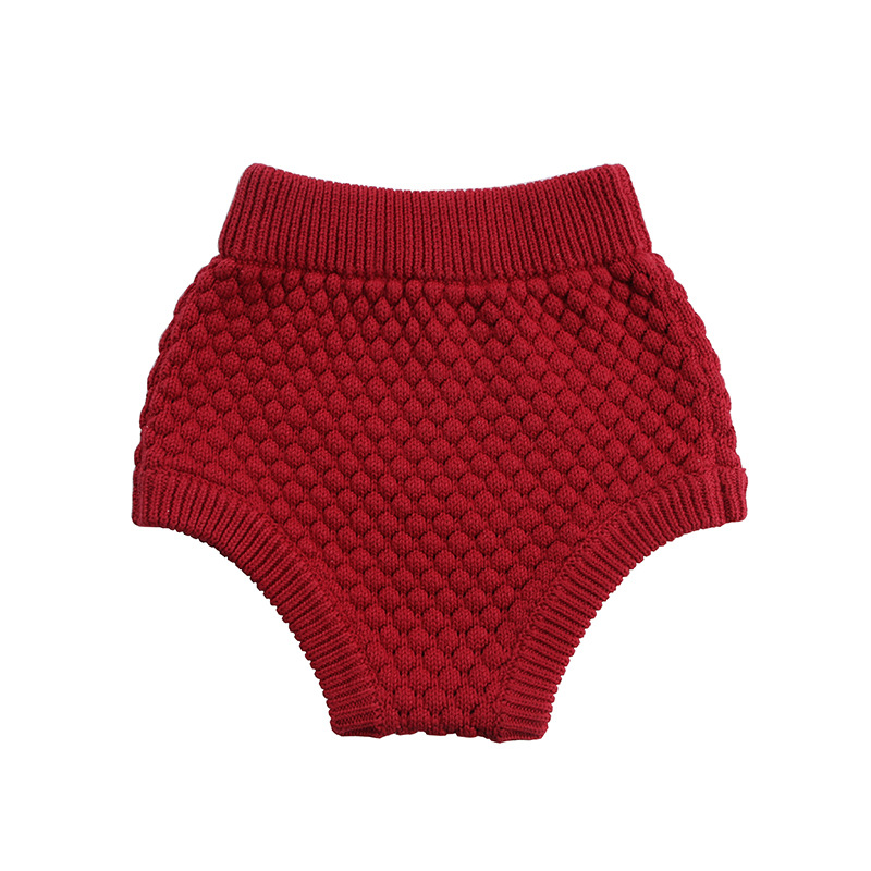 2019秋ins爆款女童高腰宝宝针织毛线短裤百搭pp裤儿童毛衣