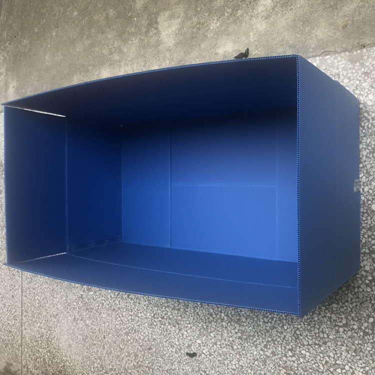 塑料中空板纸箱尺寸可定制 全新蓝色周转箱 物流pp中空板加厚箱子