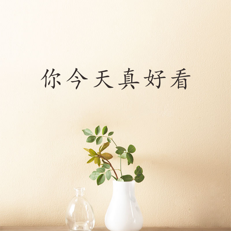 3390你今天真好看新款ins淘宝创意颜文字背景墙贴纸一件代发