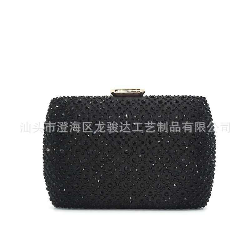 High-End Rhinestone Hand Holding Dinner Bag Diamond-Embedded Evening Bag Bride Dress Garment Bag Clutch Purse One-Shoulder Crossbody