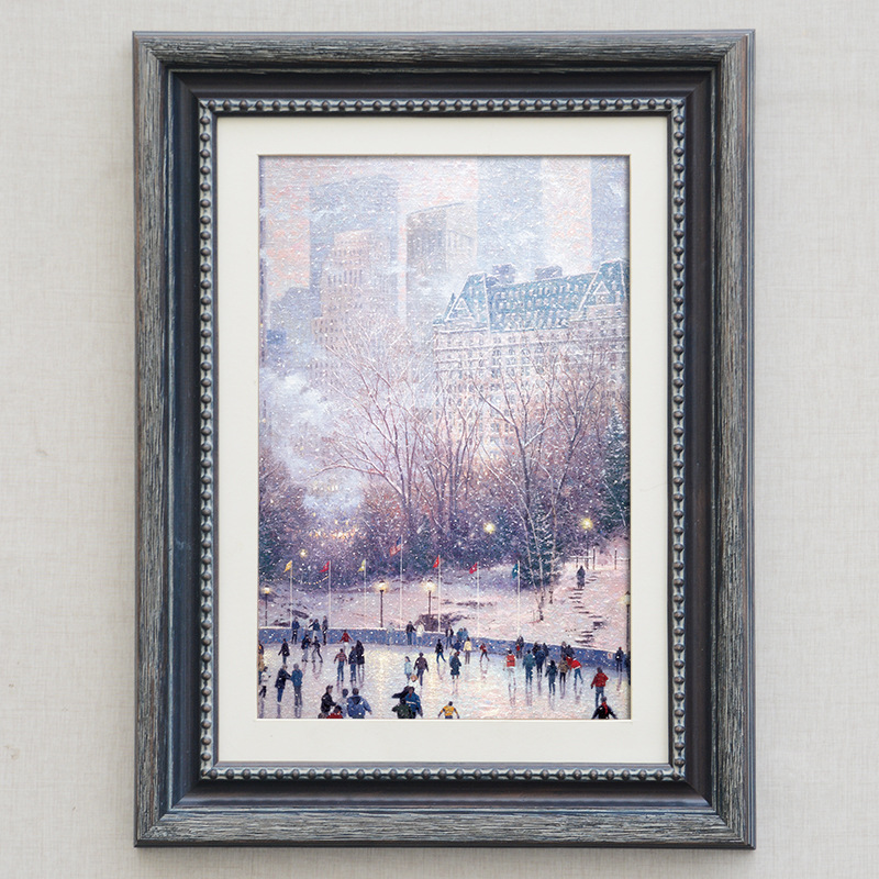 复古画框挂墙做旧实木8k16寸24寸30寸32寸36寸大相框油画画框定制