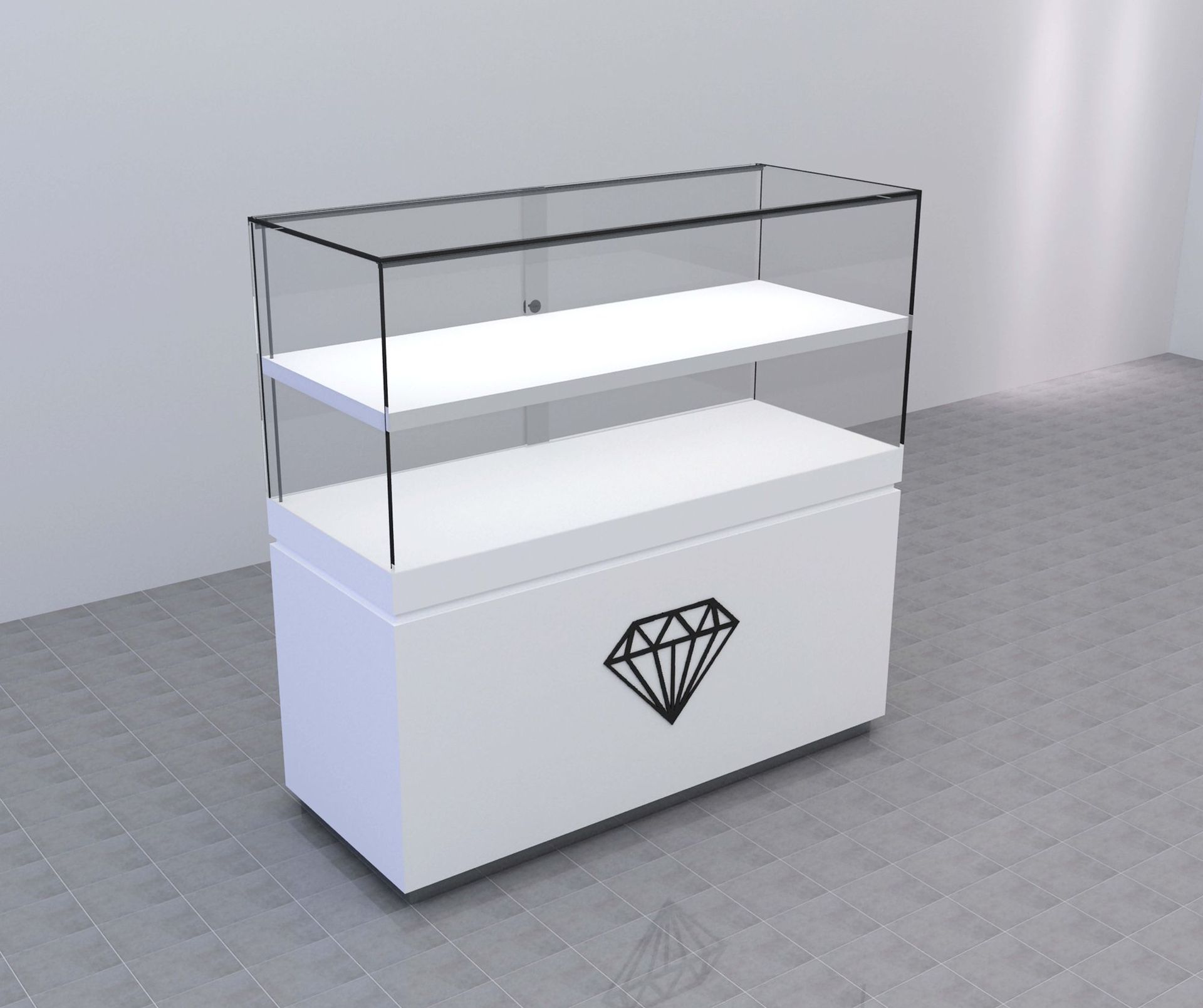 厂家直销玻璃精品展示柜木质烤漆珠宝展示柜定制玉器手表展示柜