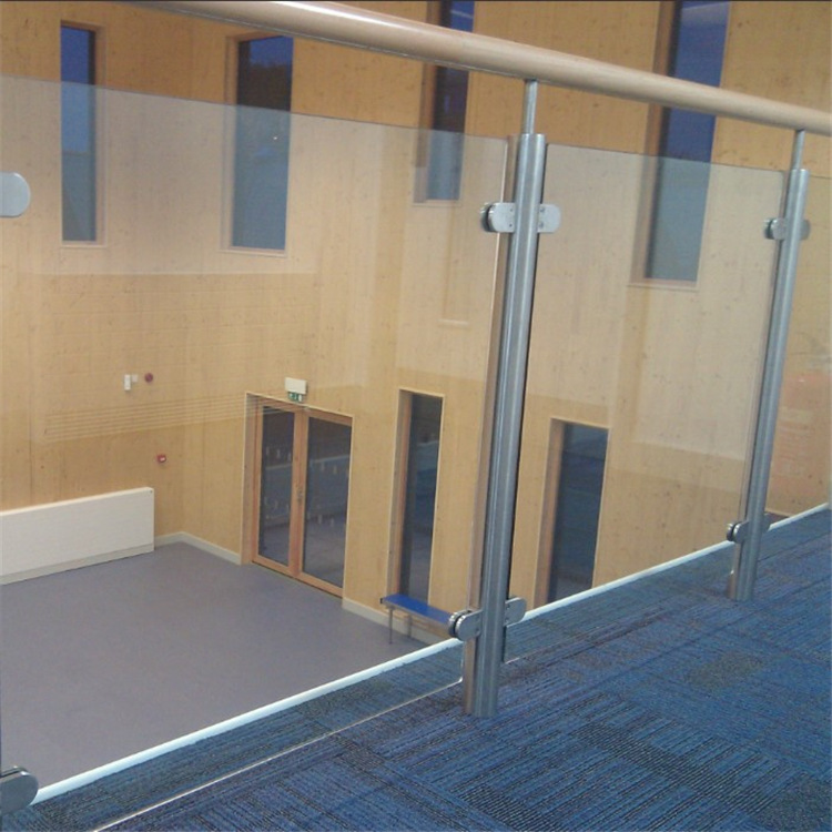 工厂出售室内装修现代家居 圆形不锈钢立柱玻璃护栏 圆管扶手