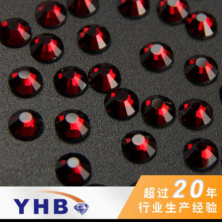 Yhb Boutique Clothing Accessories Middle East Hot Fix Rhinestone round Pomegranate Red Colorful Crystals 4mm Clothing Decoration Dream Color Rhinestone Colorful Crystals