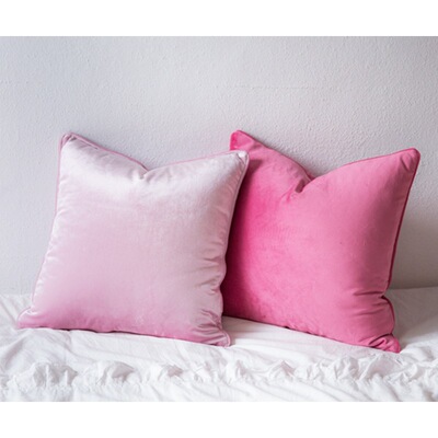 新款纯色抱枕天鹅绒靠垫套现代简约客厅沙发方形靠枕北欧丝绒靠枕