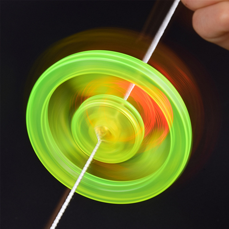 拉线飞轮-拉线闪光飞轮 闪光陀螺 发光玩具 发光拉线飞轮玩具礼品