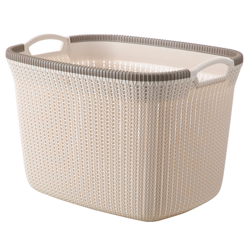 Oversized Bathroom Clothes Storage Basket Plastic Portable Finishing Laundry Basket Hollow Sundries Toy Storage Supplies