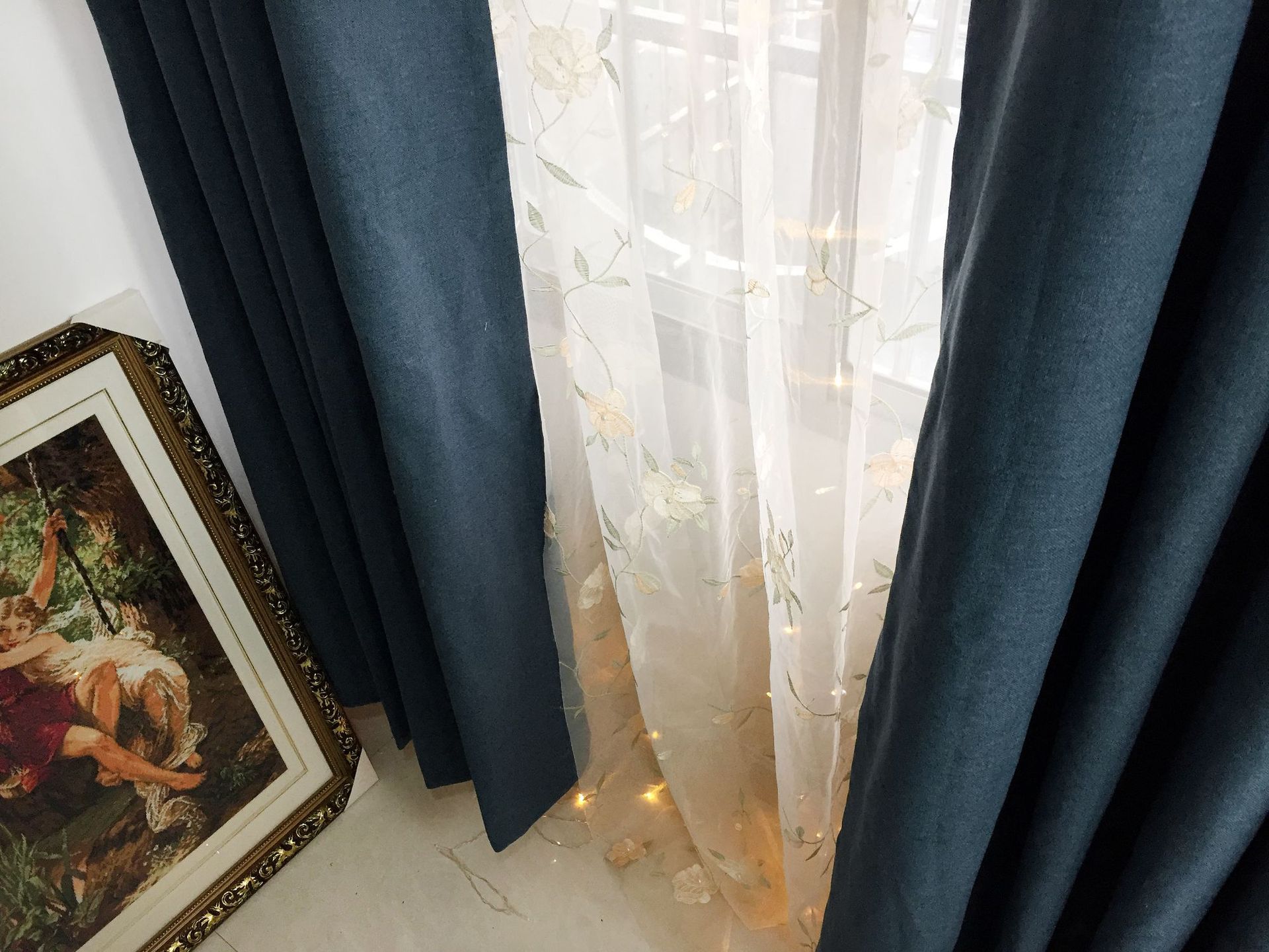 1000/彩色涂层白色涂层蓝色涂层高高遮光窗帘外贸亚马逊超市成品