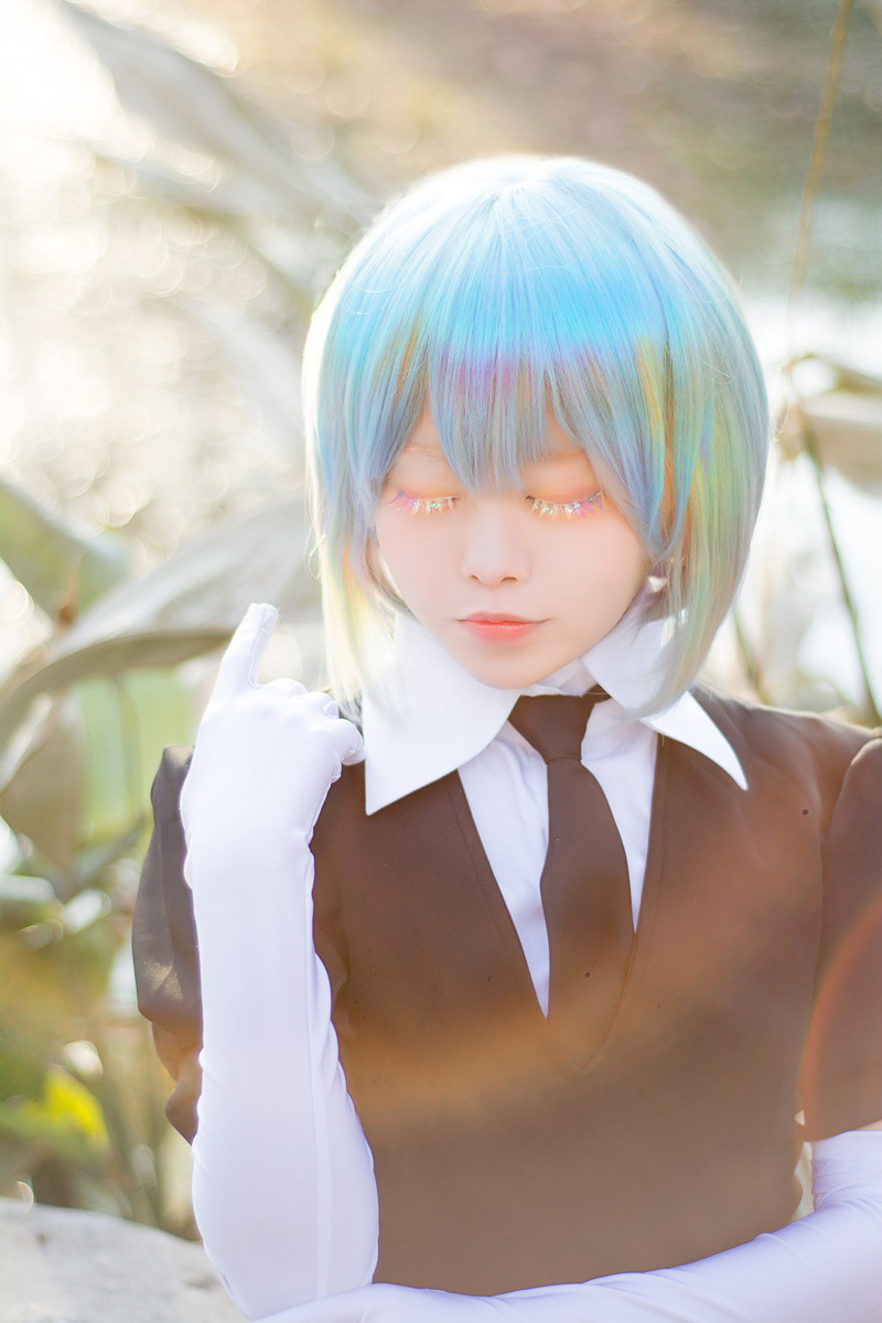 日本动漫宝石之国全员制服cosplay磷叶石钻石圆粒金刚石女装连体
