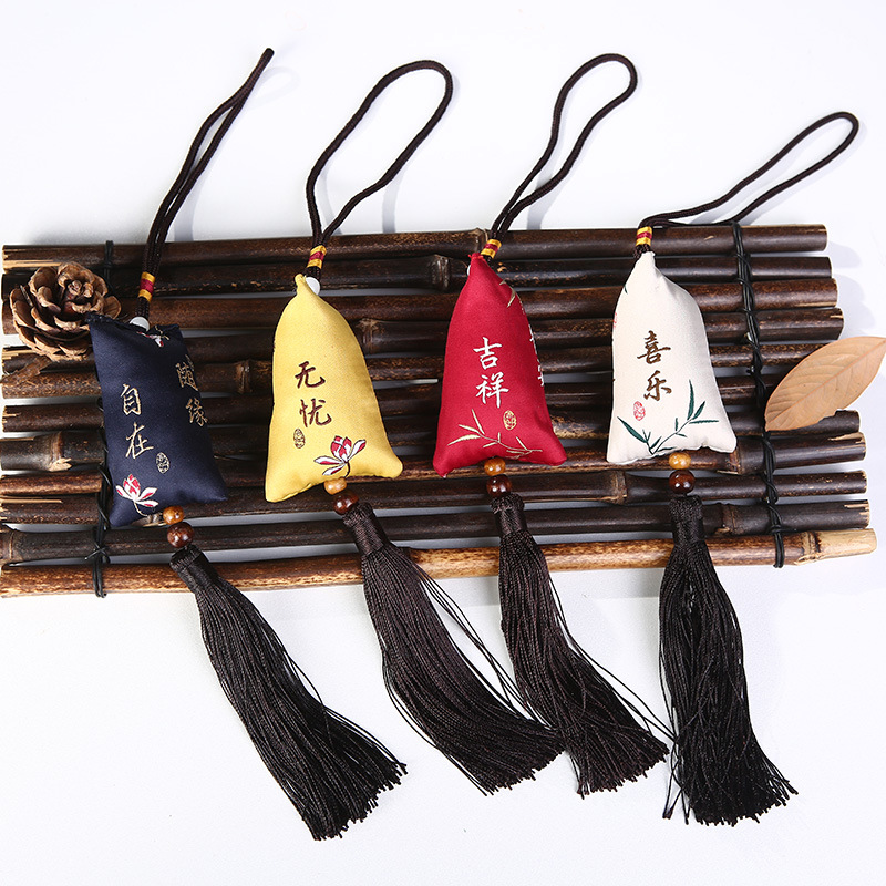 端午香包长形粽子丝绣香囊粽子香袋车载端午挂件 端午节香包定制