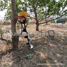 单人双人手提式挖坑机 汽油植树打坑机 大棚专用汽油钻眼机11