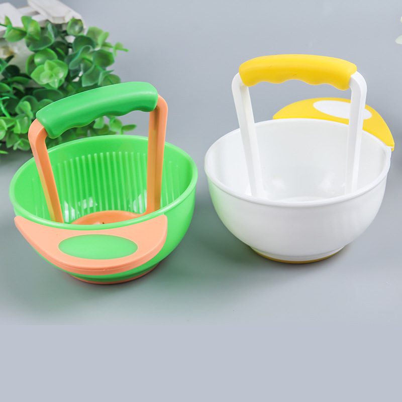 Baby Food Supplement Food Grinding Bowl Baby Fruit and Vegetable Solid Food Tools Grinding Bowl and Grinding Rod Suit