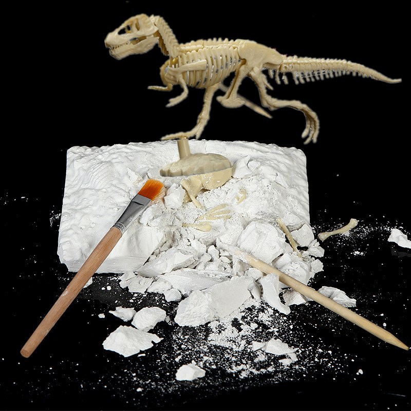 奇趣考古创意diy考古挖掘玩具 拼装版再现恐龙化石模型玩具 全5款