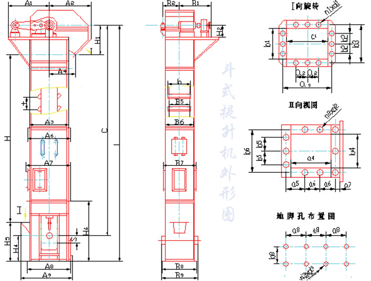 勤业厂家直销td型斗式提升机-皮带链条物料垂直提升机-来图定制-支持