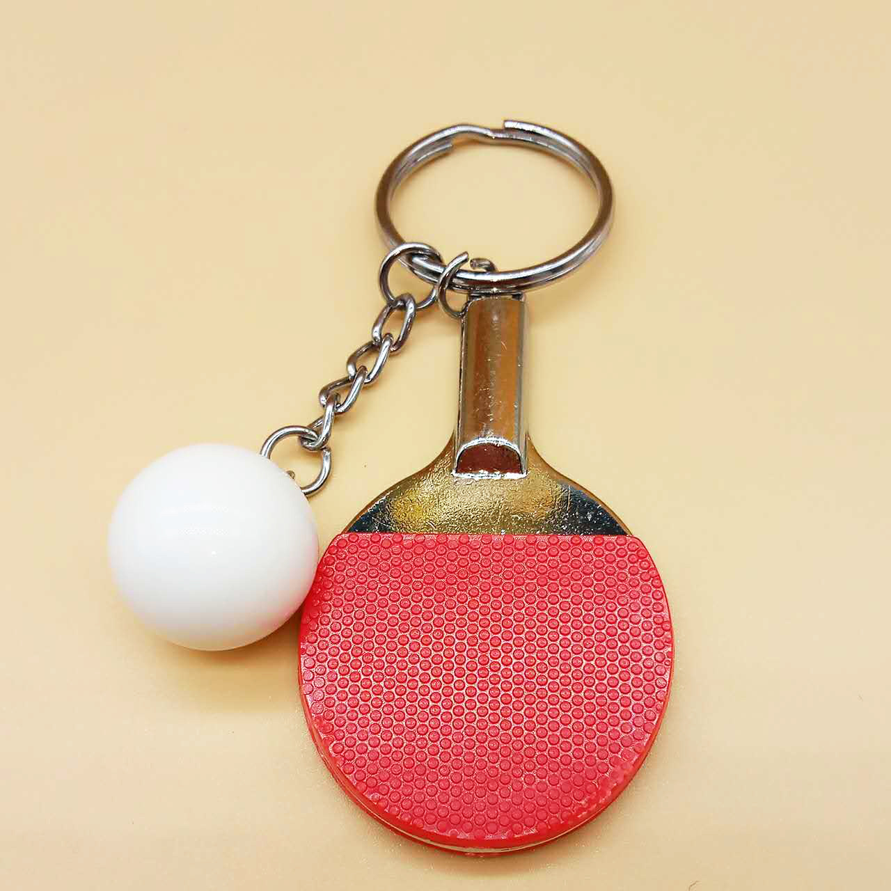 创意乒乓球拍钥匙扣球类小挂件钥匙圈体育礼品活动赠品现货批发