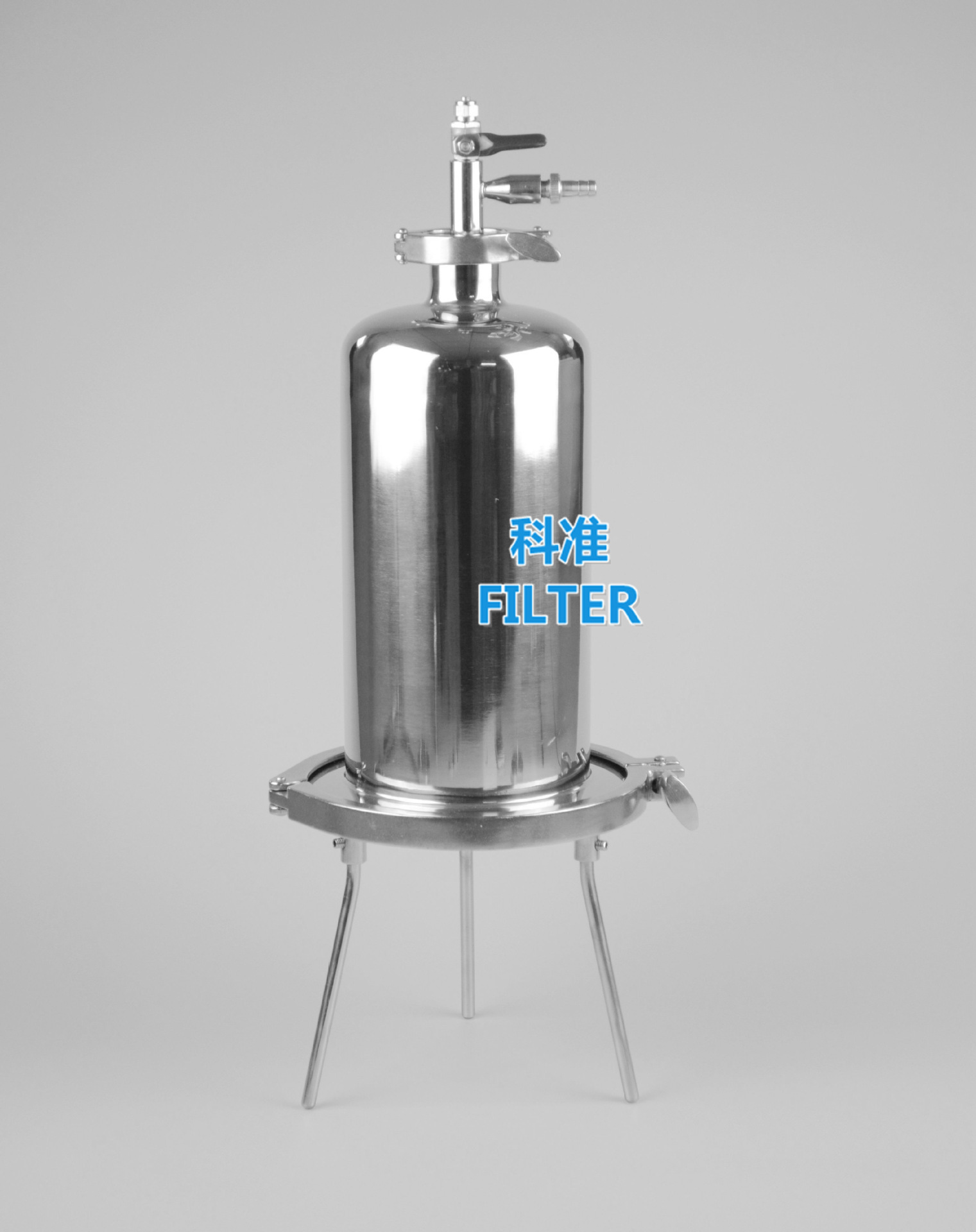 不锈钢桶式正负压平板膜过滤器 实验室除菌过滤器2/3l容积