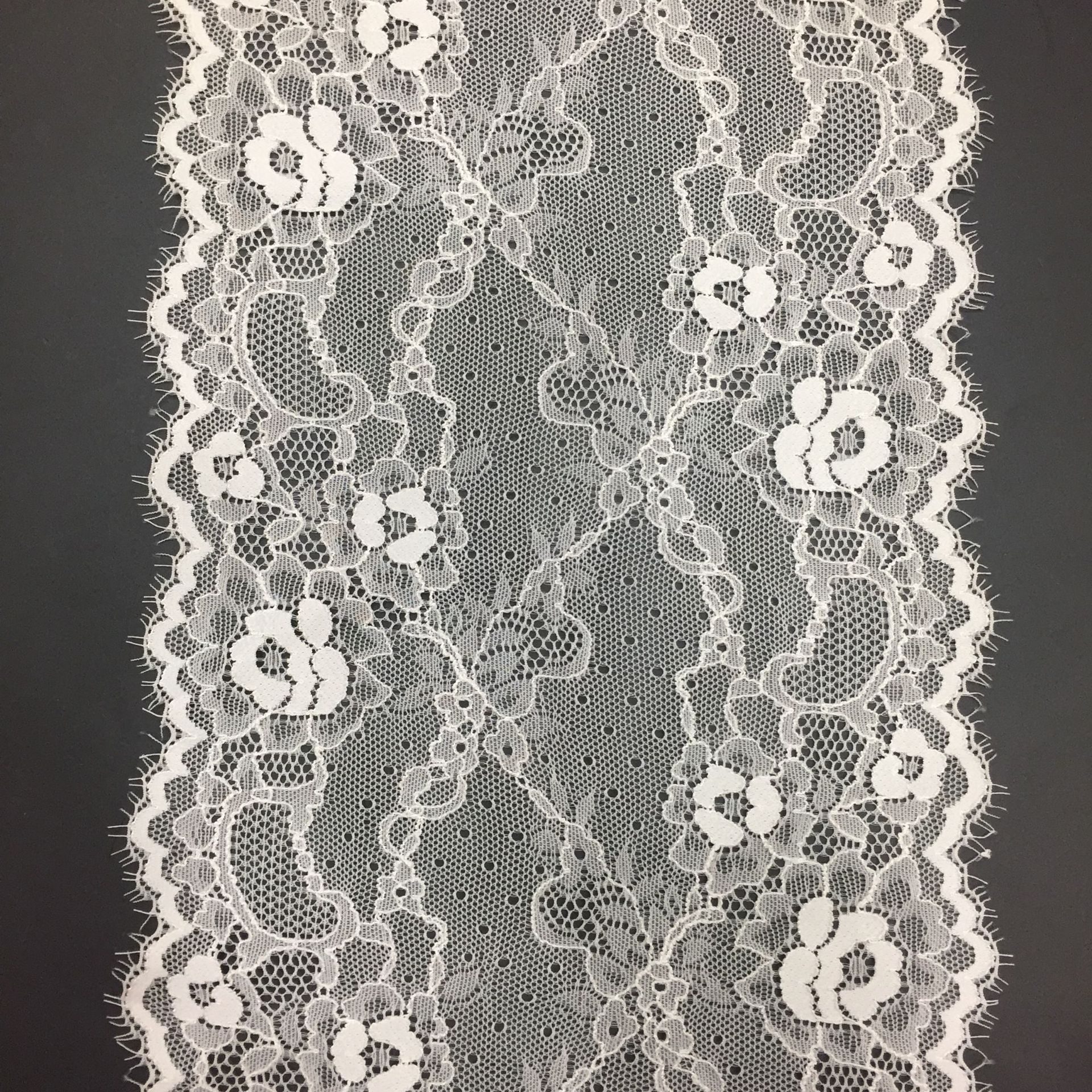 20cm蕾丝弹力花边 睫毛宽边大边 锦氨材质 女装婚纱袖口内衣配饰