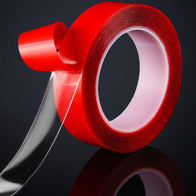 厂家供应10*3m无痕透明1mm亚克力胶带五金车用耐高温强力不残l胶