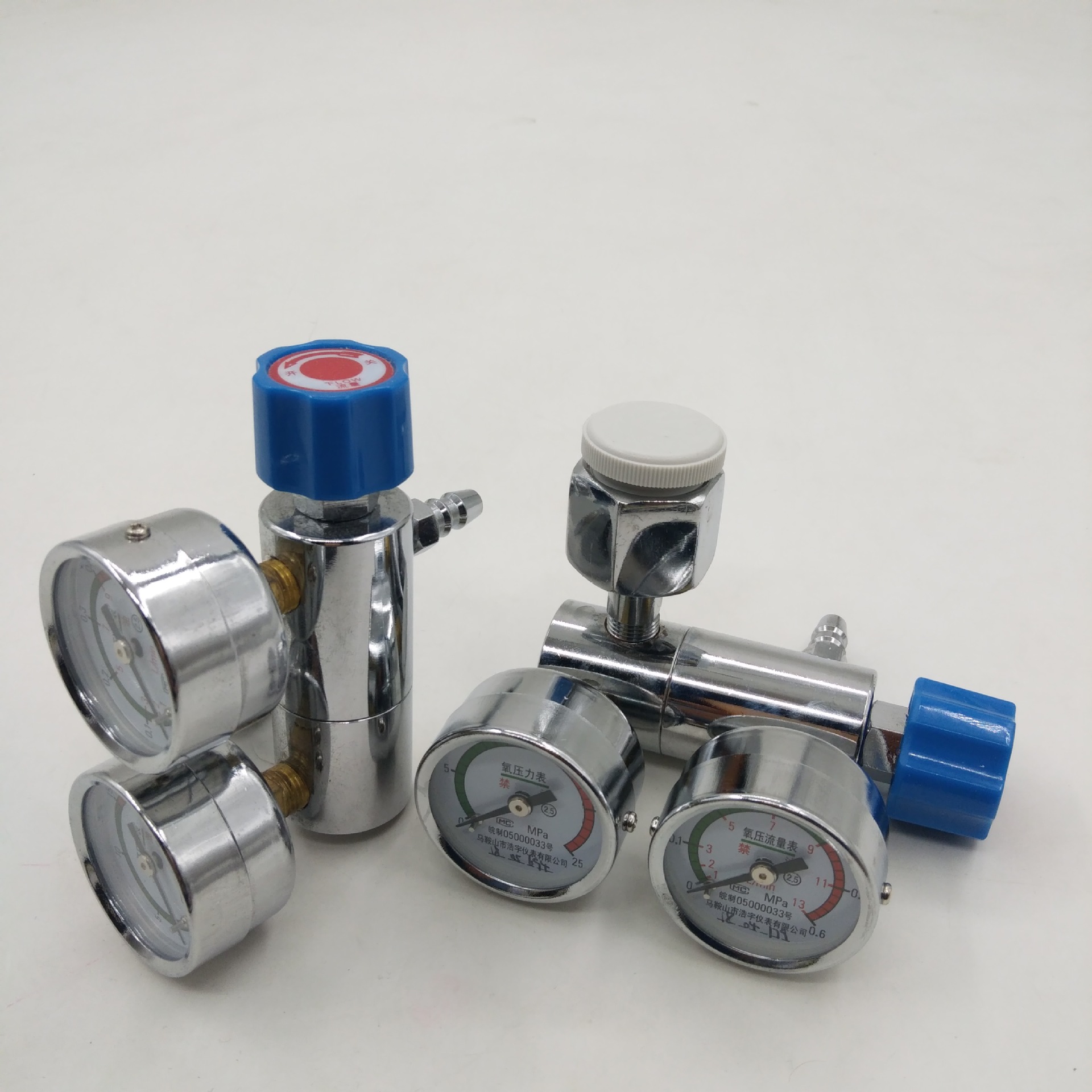 氧气瓶阀门氧气阀门双表氧气表压力表氧气流量表10l15l20l40l水族