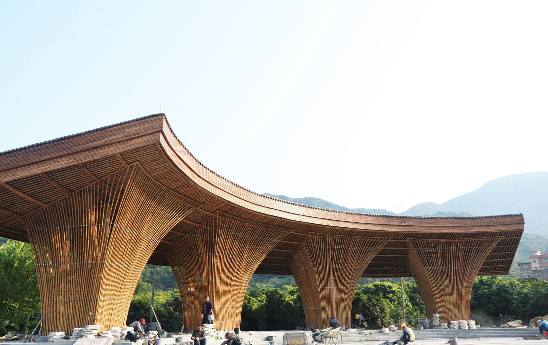 专业承接设计竹子装饰竹楼竹别墅竹长廊竹材装修竹桥竹建筑竹房子