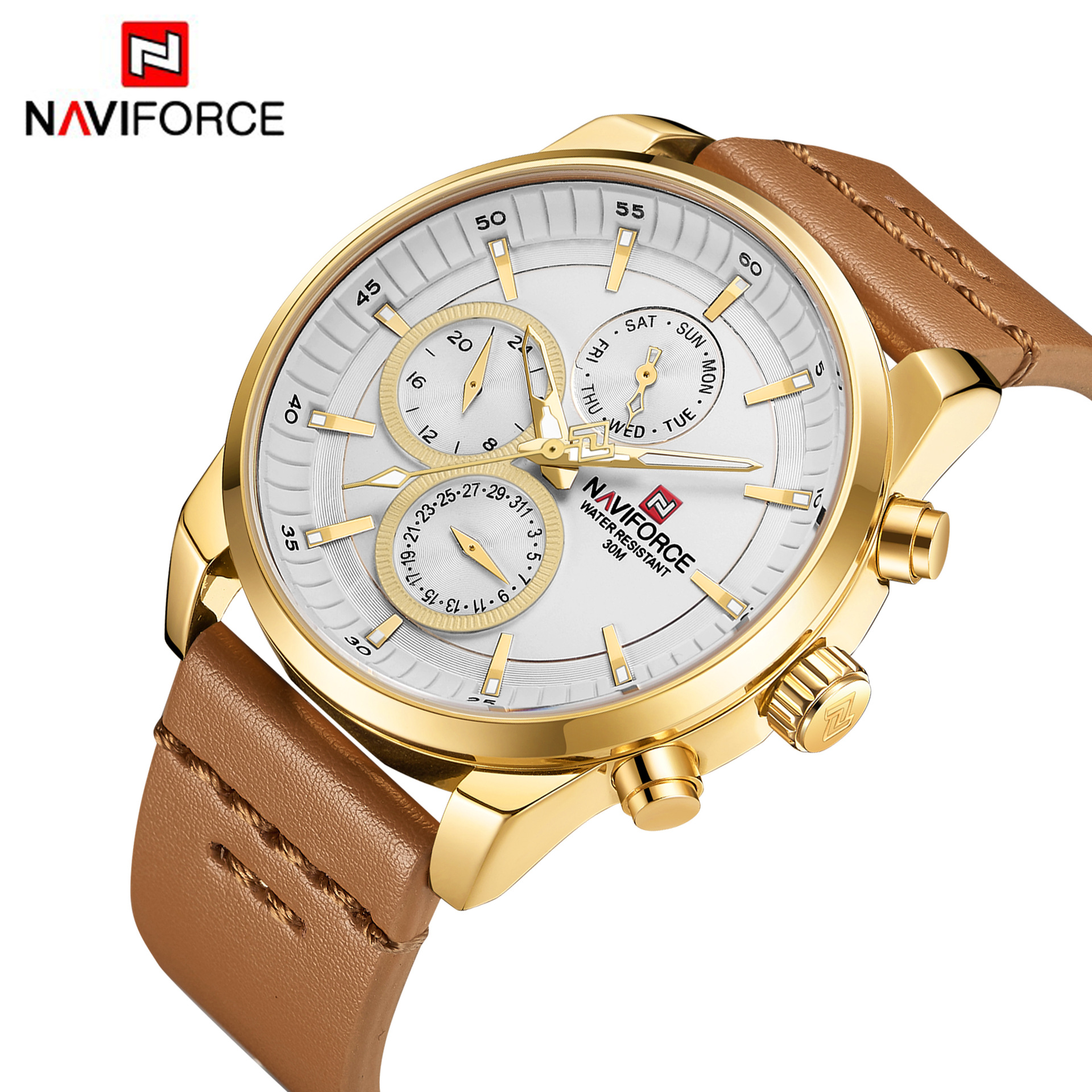 Naviforce Sonata 9148 New Sports Men Fashion Watch Student Belt Quartz Watch Personality Watch