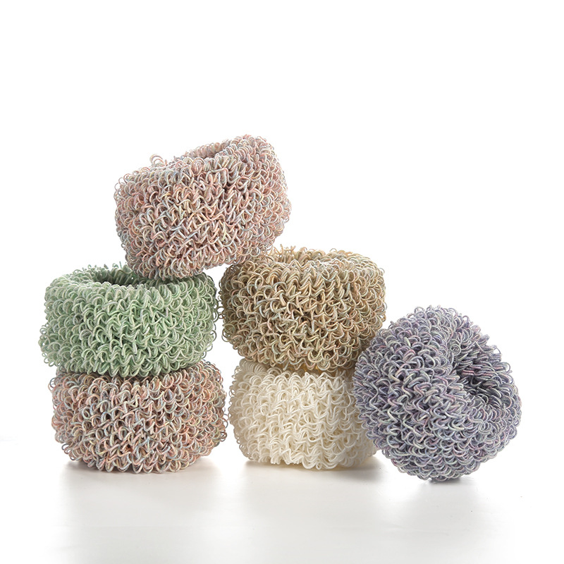 彩色竹纤维清洁球 厨房清洁用品洗碗洗锅清洁球地摊货源批发