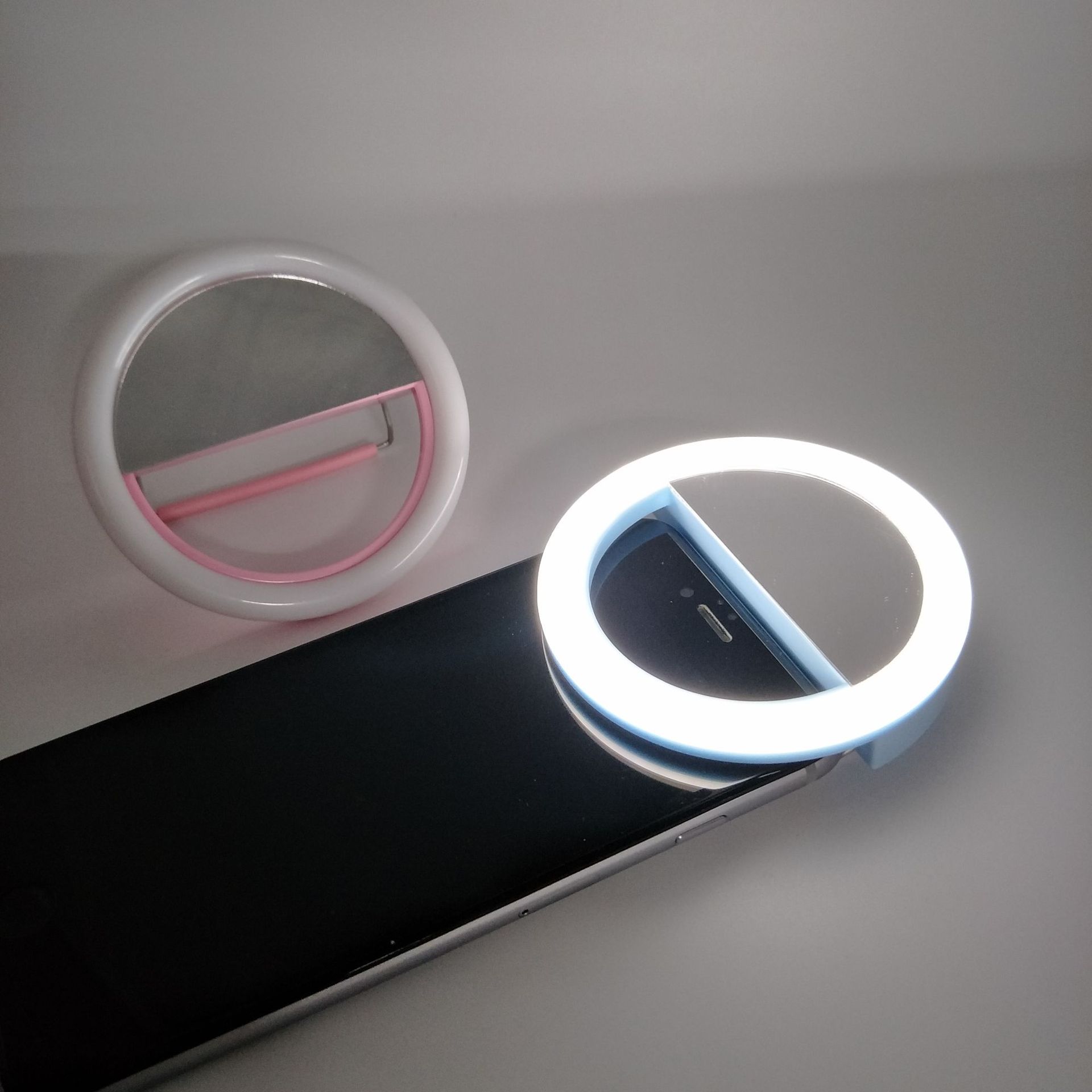 手机补光灯 led圆环形镜子补光灯神器 美颜手机自拍灯 抖音闪光灯