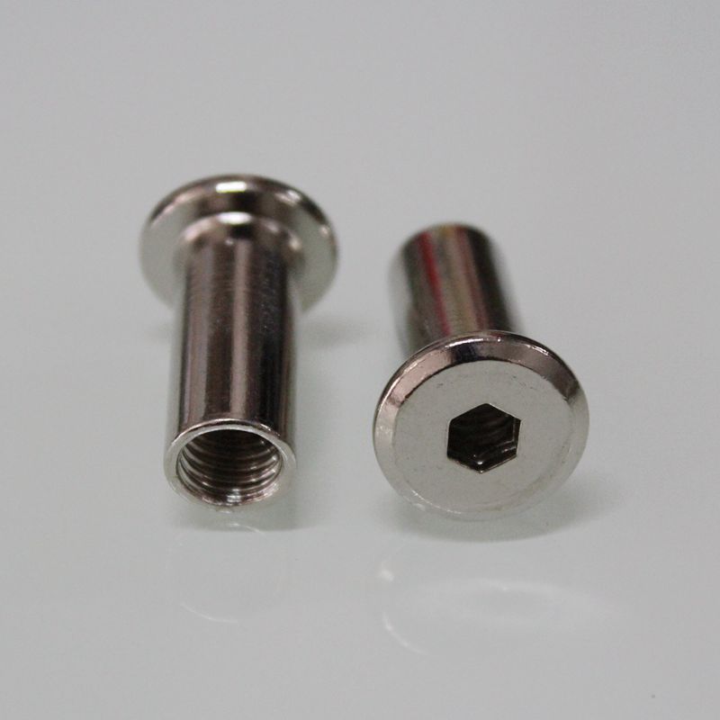 夹板螺母倒边内六角夹板帽 斜平内母钉家具五金配件连接件m6m8m10