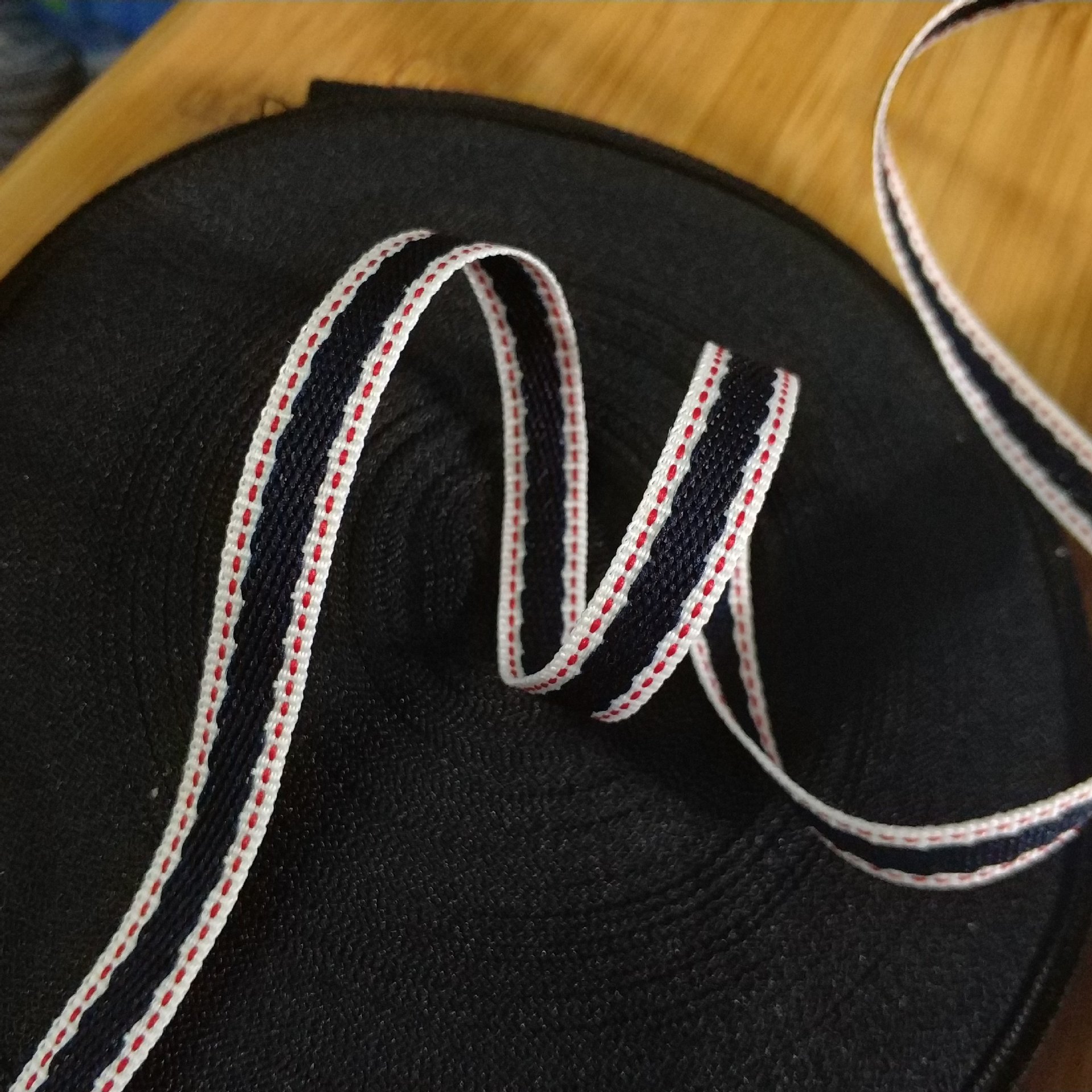 1cm两边跳线 中间斜纹 织带 服装鞋帽箱包辅料 礼品 diy 厂家直销
