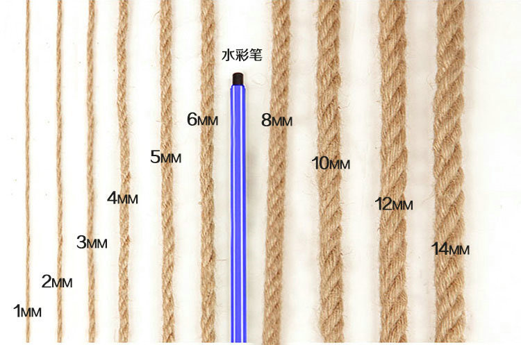 黄麻绳diy手工装饰麻绳 包装捆绑绳子天然色复古粗细黄麻支持定做