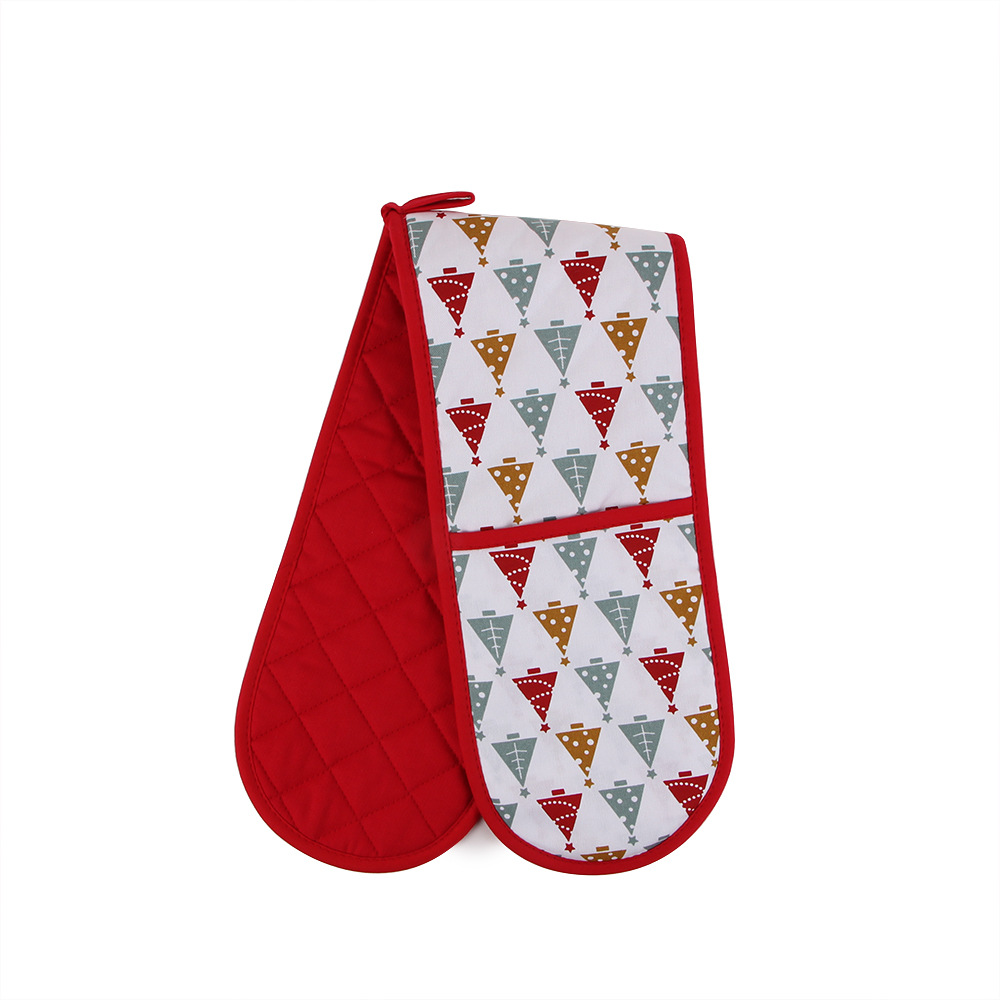 酒店专用连体手套 烘焙店隔热防烫手套 全棉微波炉加长加厚手套