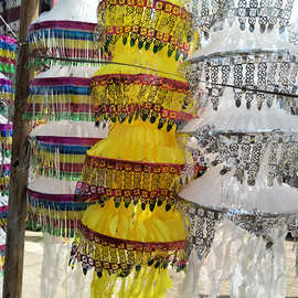 昌寿葬用品 新款4圈大布幡招魂幡布灵幡 带雨丝 多色可选厂家直销