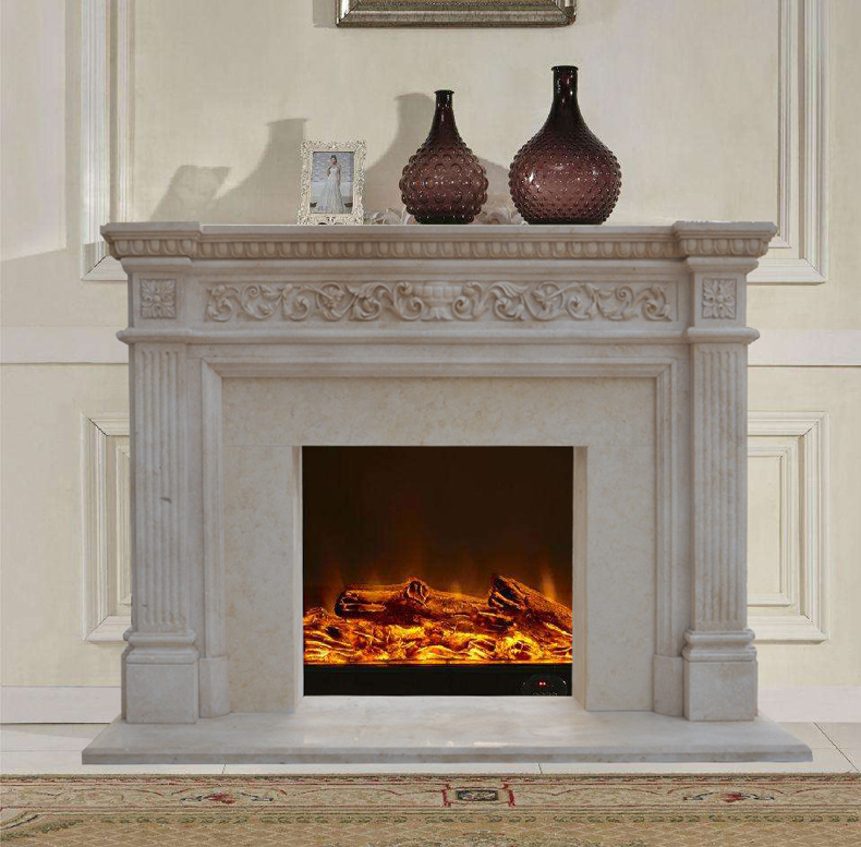 埃米石雕欧式壁炉 天然石材 定制款式 室内壁炉摆件 ffblss-071
