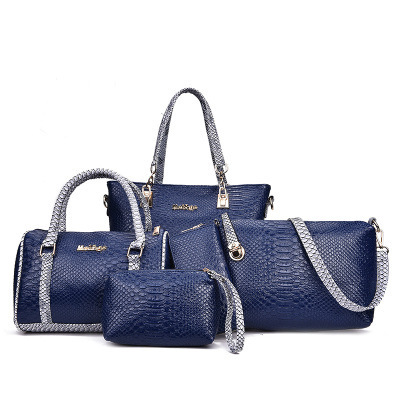 Women's Bag 2018 Autumn and Winter New Crocodile Pattern Mother and Child Bag Five-Piece Shoulder Big Handbag