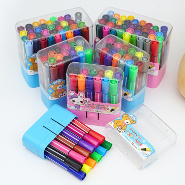 12色水彩笔 儿童可水洗彩笔 涂鸦绘画笔 环保水性笔 粗头笔 盒装