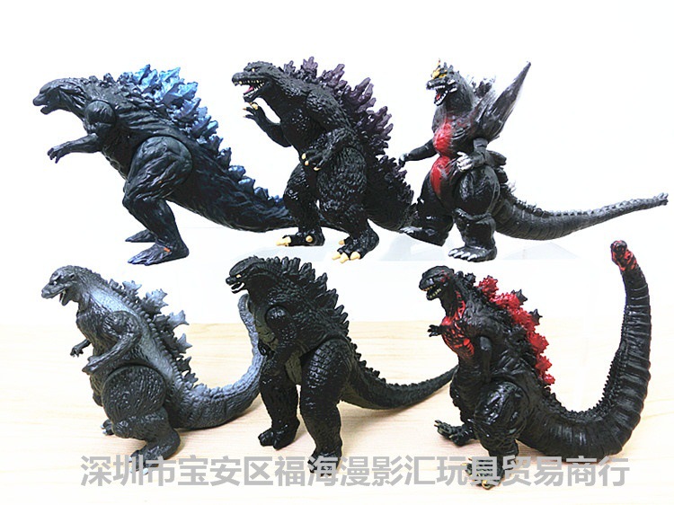 6款哥斯拉恐龙紫尾恐龙怪兽奥特曼咸蛋超人玩具公仔手办模型摆件